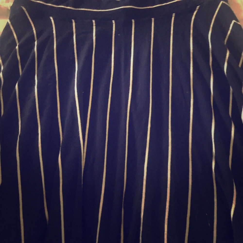 Nautical skirt Navy white stripes